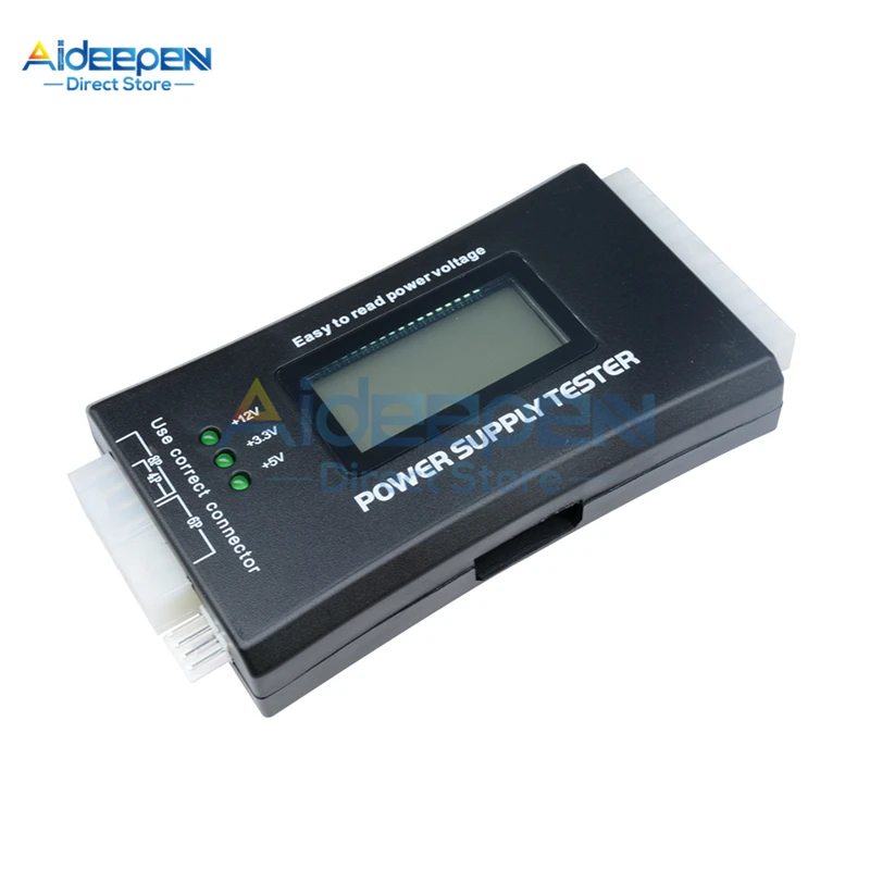 LCD Digital Display PC Computer 20/24 Pin Power Supply Tester Check Quick Bank Supply Power Measuring Diagnostic Tester Tools