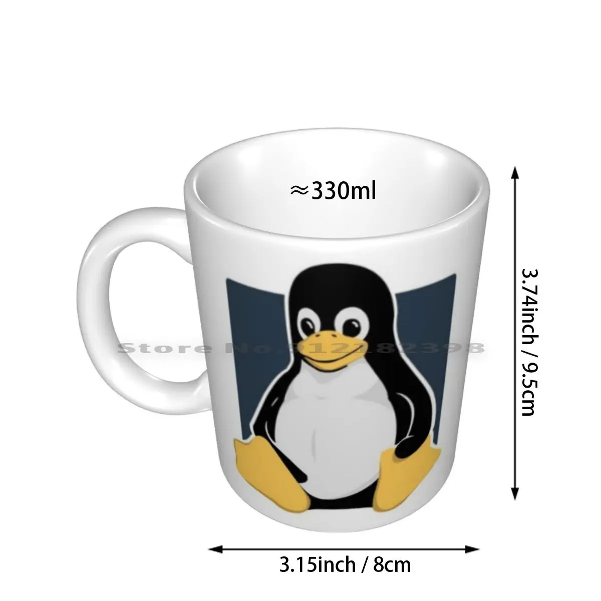 Tux Vector Ceramic Mugs Coffee Cups Milk Tea Mug Linux Tux Penguin Computer Creative Trending Vintage Gift Bottle Cup