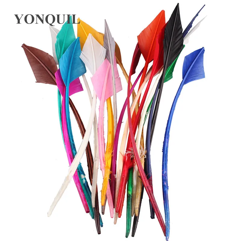 

Natural 25-30CM Turkey Nest Forest Feather Scissors Pointed Dye DIY Craft Headdress Fitting Feather Hat Accessories 100pcs/lot