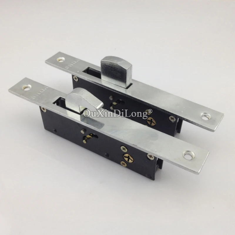 Brand New 1PCS European Narrow Mortise Locks Invisible Sliding Door Locks Plastic Steel Door Lock Cross Key