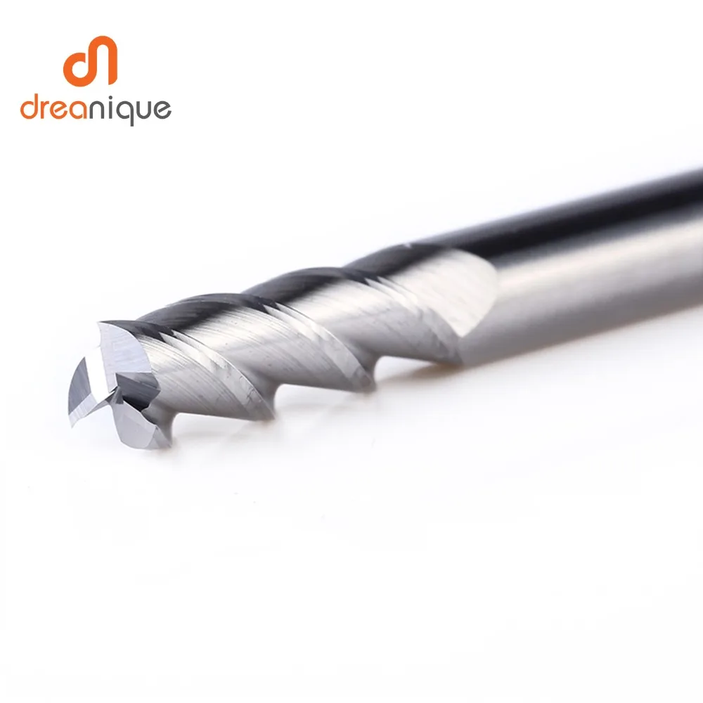 Milling Cutter 3 blade End mill CNC Machining Spiral Route bit Alloy Tungsten Steel Tool Top Aluminum Woodworking Milling Cutter