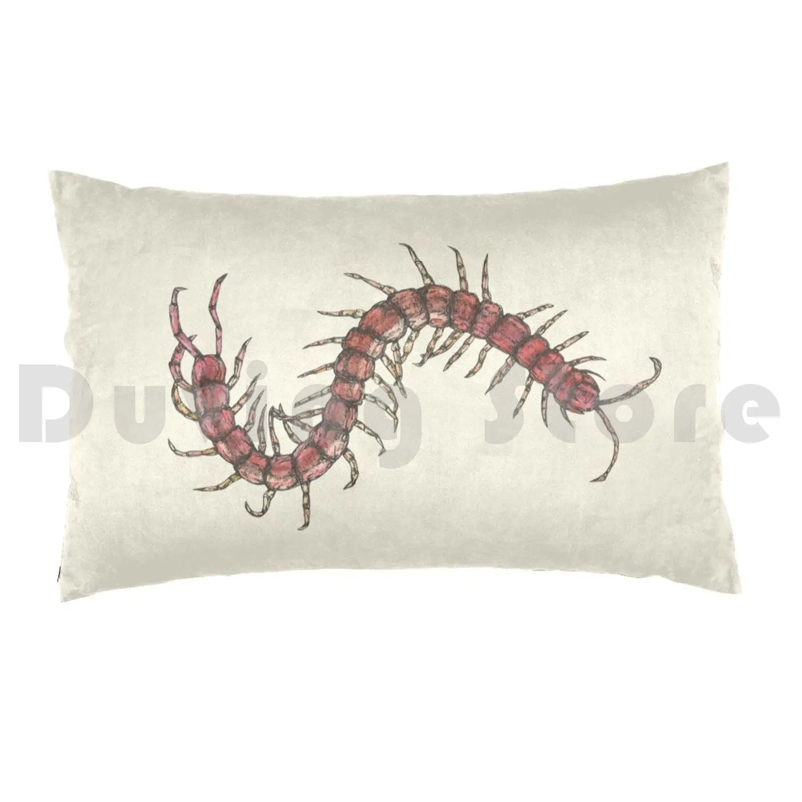 Centipede Pillow Case Printed 35x50 Centipede Insect Animal Garden Nature Wildlife Wild Animal Gardener