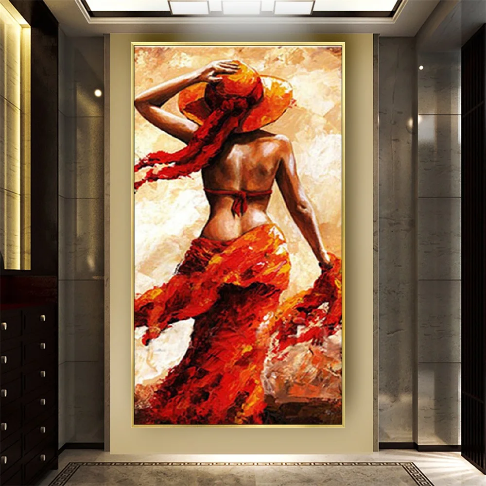 

Modern 100%hand-painted oil painting body art Nude Women Wall Art Canvas Painting Sexy Naked Pictures for Living Room Home Decor