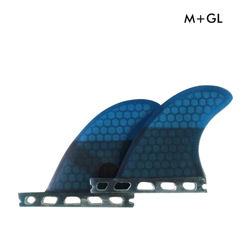 

surfboard Fin Fiberglass Fin, single table, m + GL, quad-fins, honeycomb, 4 in a set, blue color