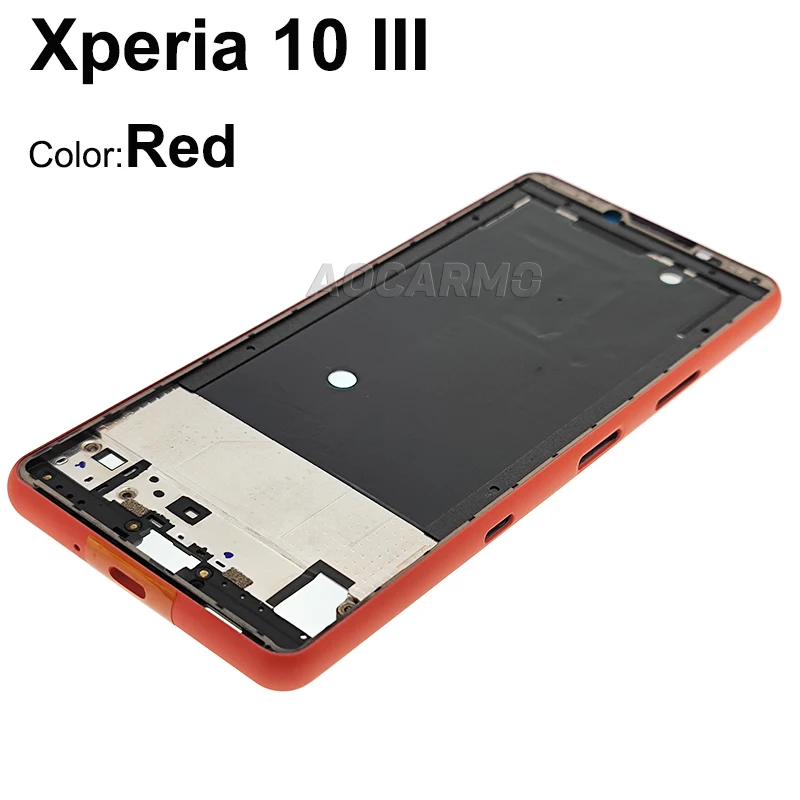 Aocarmo For Sony Xperia 10 III Mark3 X10III Middle Frame Chassis Bezel Plate Bracket Panel Replacement Part