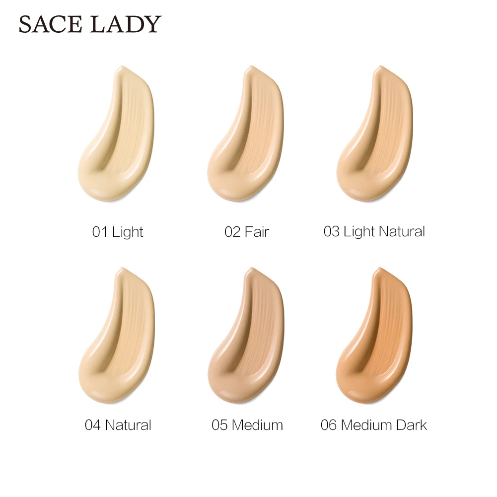 SACE LADY Face Liquid Foundation Base Makeup Matte Finish Waterproof Make Up Full Coverage Cream Natural Cosmetic Wholesale