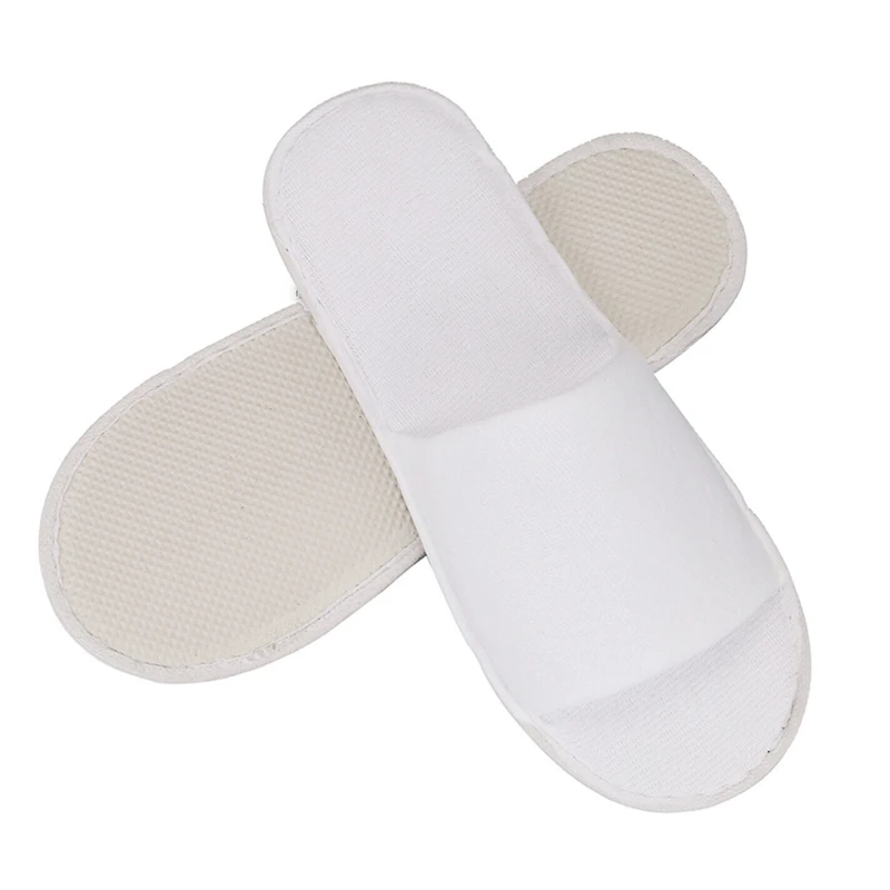 Disposable Slippers Solid Color Shoes Non-slip for Hotel Adult Indoor Unisex Flip Flop New