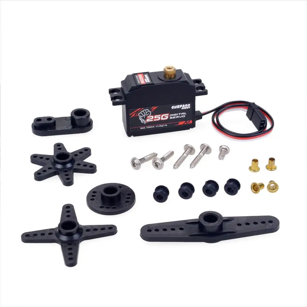 SURPASSHOBBY KK Combo 2838 3600KV Brushless Motor w/ 35A ESC + S0025M 25G Servo 2S 3S for 1/14 1/16 RC Off-road On-road Car