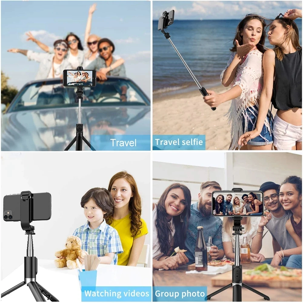Statief Selfie Stick met Gimbal-stabilisator voor telefooncamera Smartphone Mobiele mobiele houder Stand LED-ringlicht Bluetooth-monopod