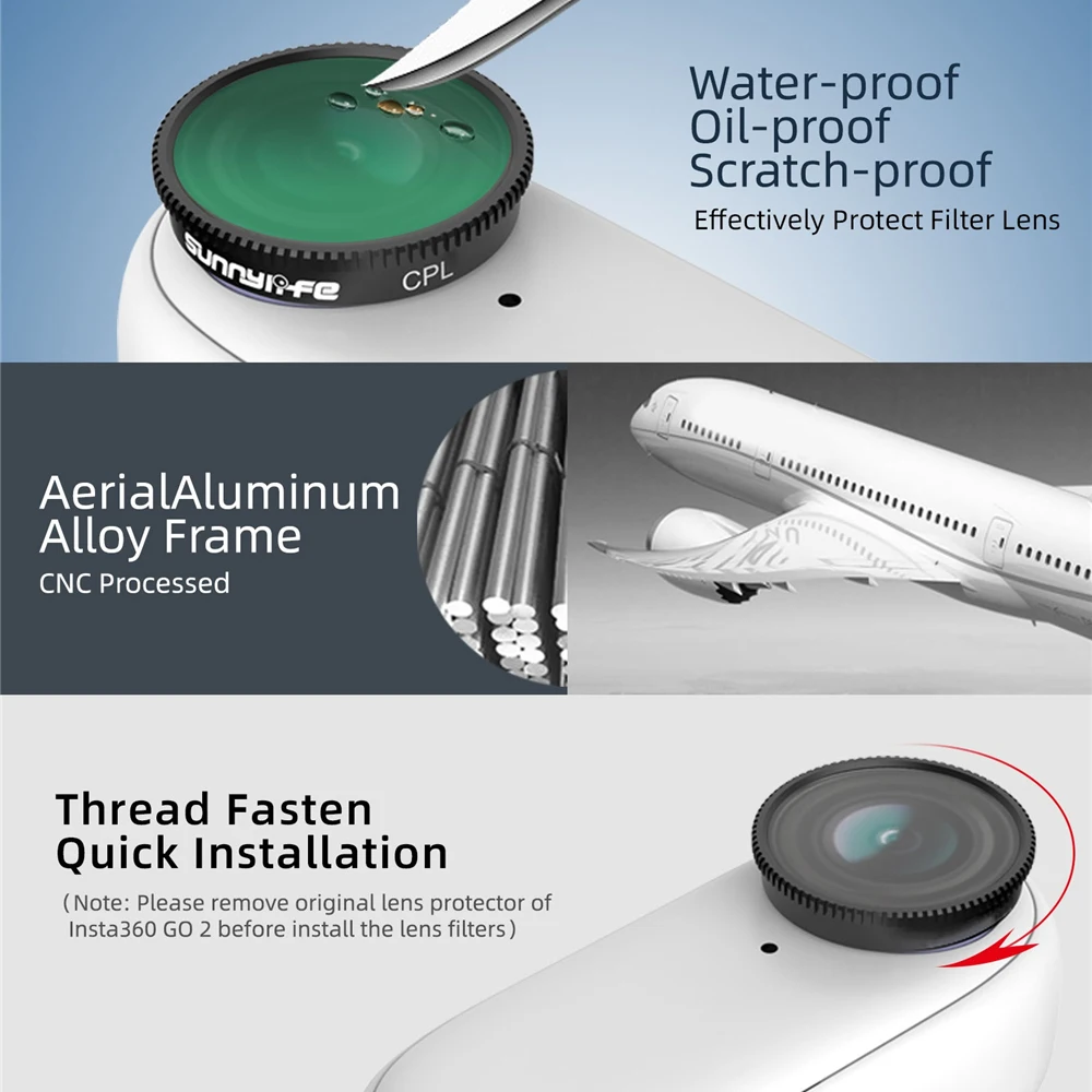 Набор фильтров для объектива Insta360 GO 2 ND4/8/16/32 CPL MCUV ND