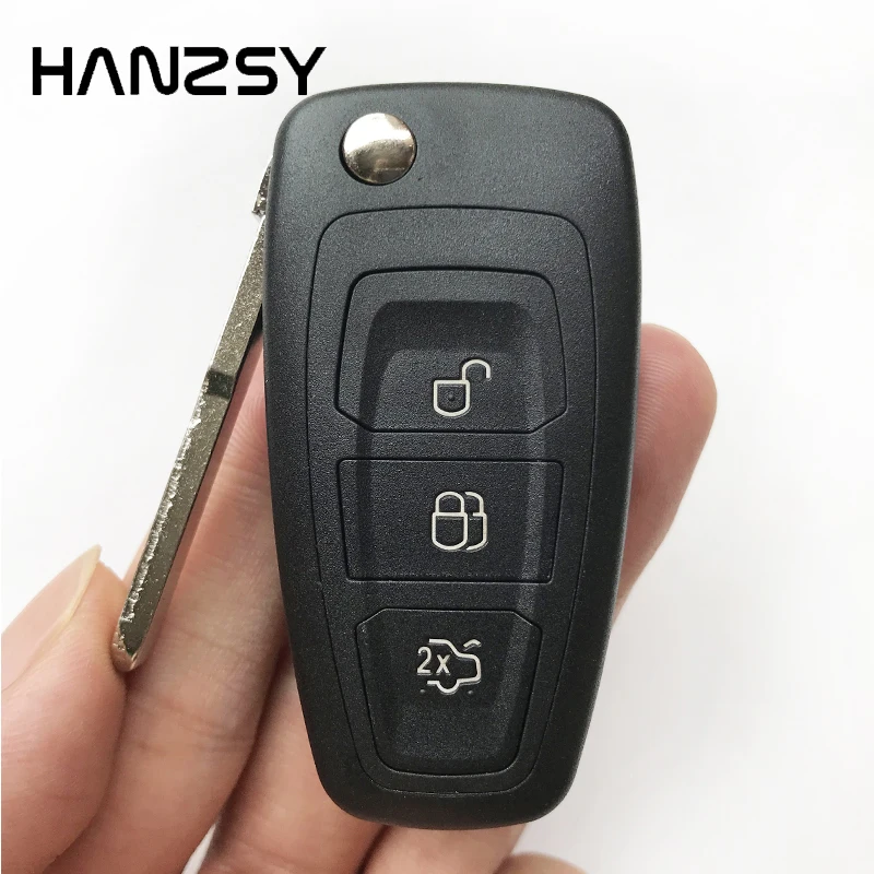 

3 buttons Remote key Case For Ford focus 3 C max Fiesta connect mondeo Replacement Car Flip Folding key shell Cover HU101 Blade