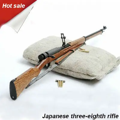 World War II Japanese army metal solid wood full decomposition 38 rifle, do not forget the national humiliation