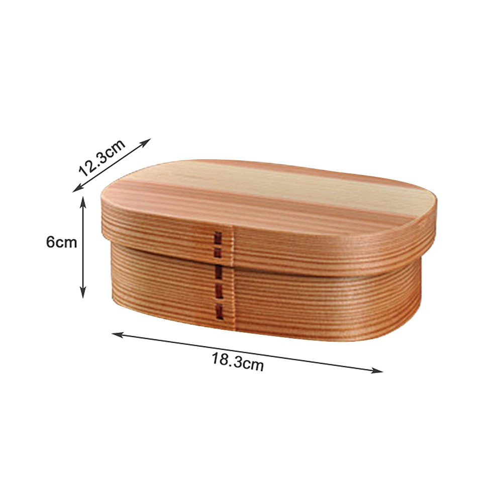 Portable Wooden Lunch Box Picnic Japanese Bento Box for School Kids Dinnerware Set Square Lunch Box Food Container for Kids Set