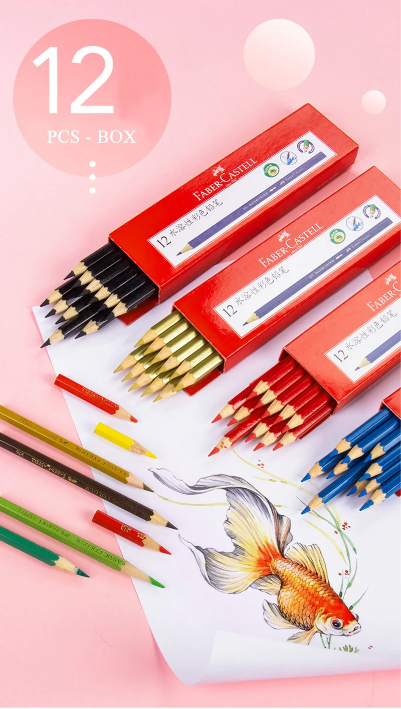 12 stücke Faber Castell Einfarbig Ölige Farbige Zeichnung Bleistift Set Skizzieren Bleistift Farbige Schule Liefert Colores Profesionales – Detail 1
