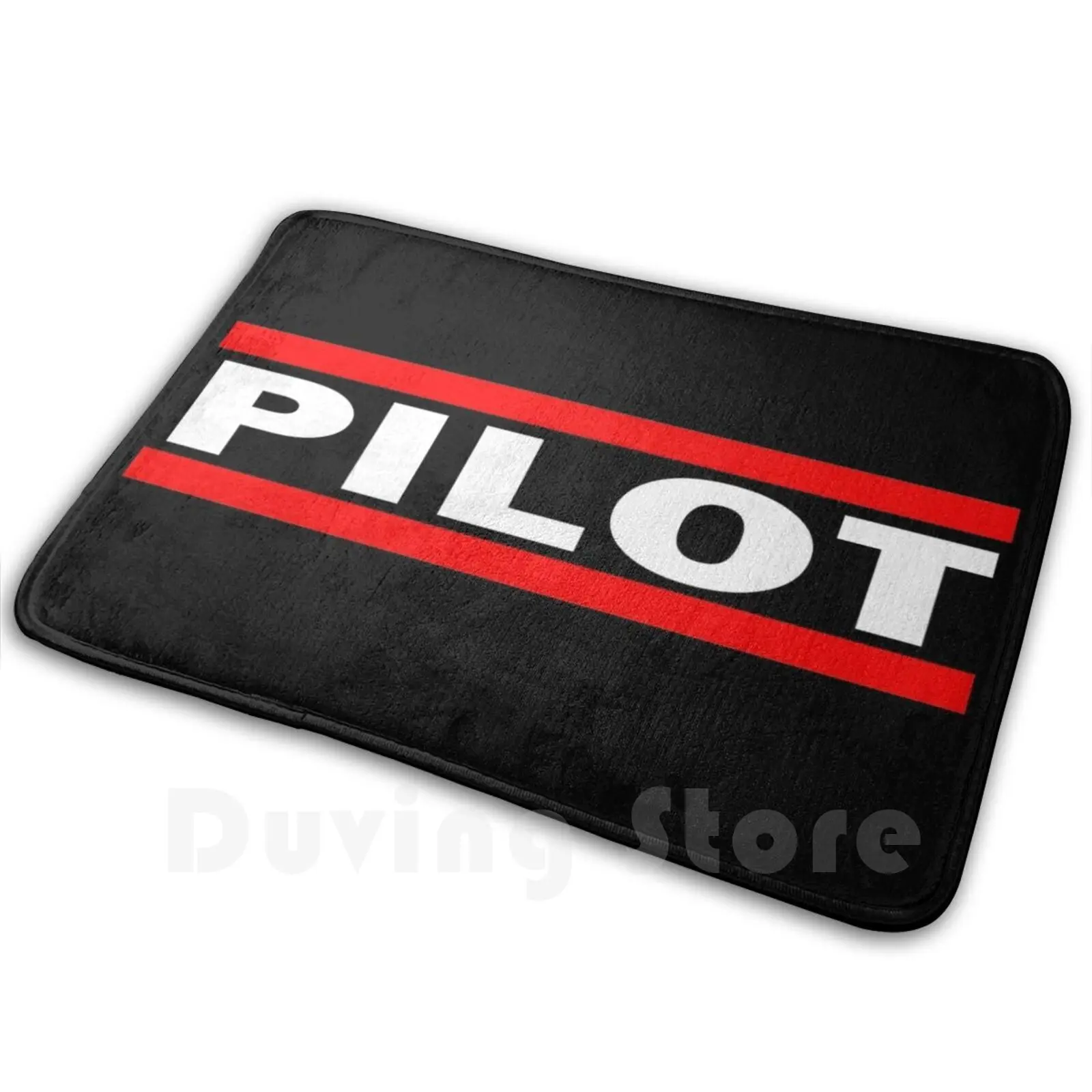 Pilot Redline Design Soft Non-Slip Mat Rug Carpet Cushion Online Novelty Store Birthday Career Cool Words Sassy Happy