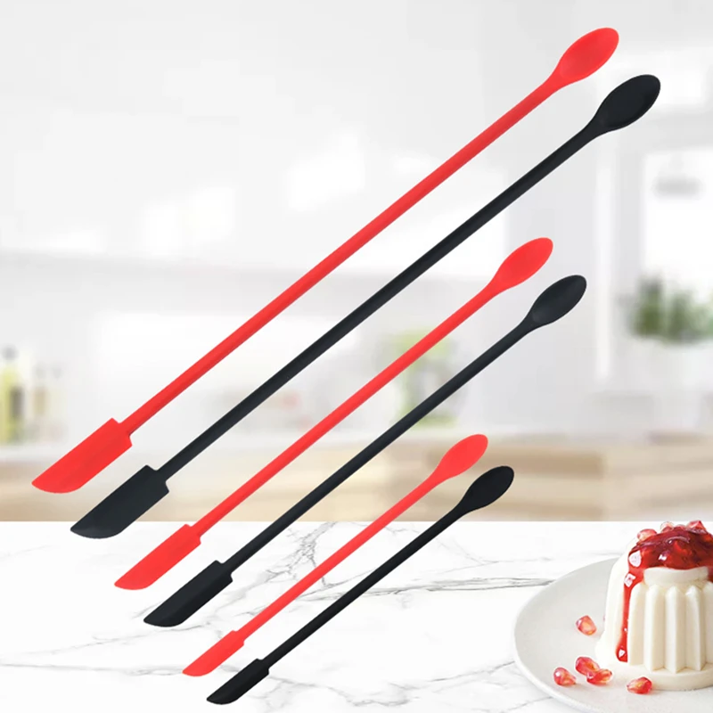 Mini Silicone Small Tip Jam Spatula Cream Spoon Mixing Butter Stick Kitchen Pastry Cake Decoration Tools Baking Accessories