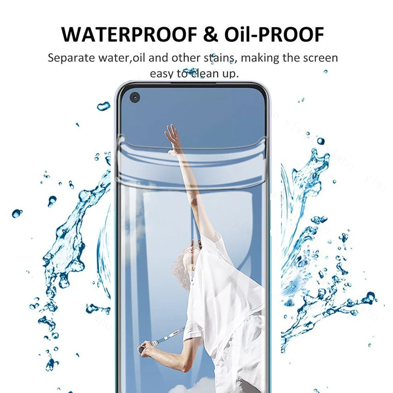 Para Oppo A53 película de hidrogel para Oppo A52 Protector de pantalla de vidrio y lente de cámara Glas OppoA53 A 53 72 A72 A92 película protectora