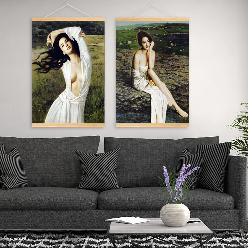 

Canvas Painting Sexy Lady Poster Female Living Room Bedroom Wall Art Picture Modern Home Decoration With Frame