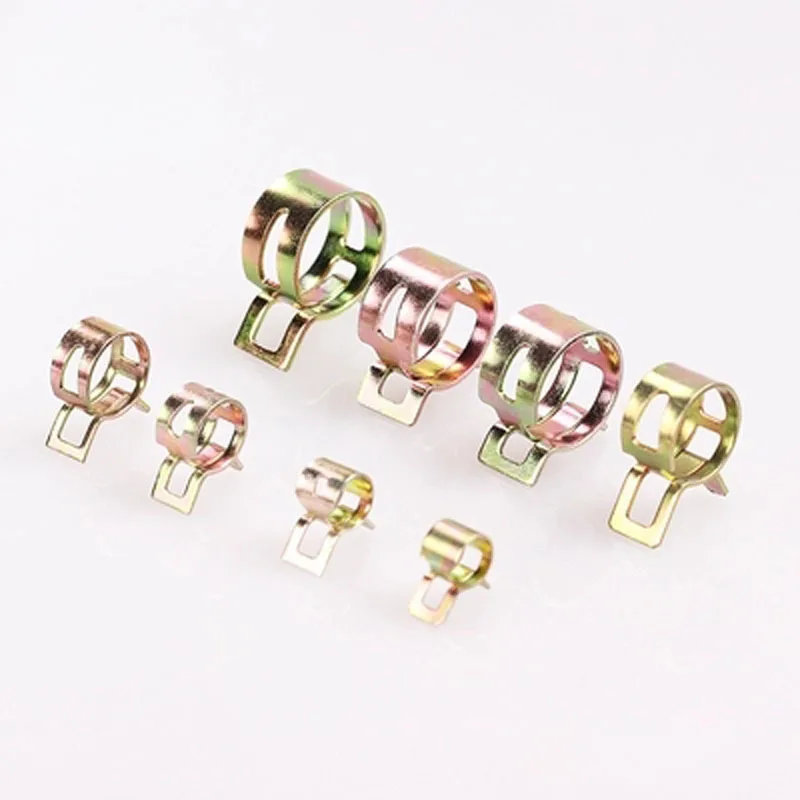 10PCS 6-22mm Spring Clip Fuel Line Hose Water Pipe Air Tube Clamps Fastener Auto Parts