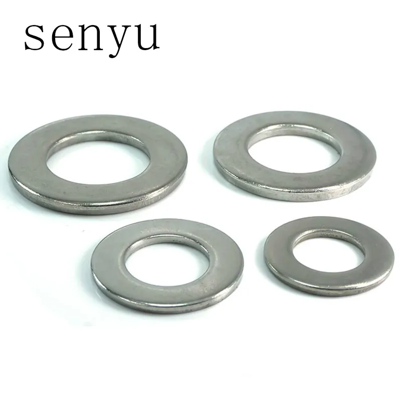 Senyu 304 Edelstahl M5 M6 M8 M10 M12 M14 Flache Maschine Scheibe Klar Washer Flache Dichtung