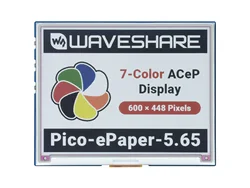 Pico-ePaper-5.65,5.65inch Colorful E-Paper E-Ink Display Module For Raspberry Pi Pico, 600×448 Pixels, ACeP 7-Color,Wide Viewing