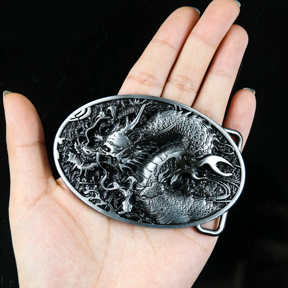 Dragon Belt Buckle Chinese Dragon Pattern Punk Metal Buckle  display picture 3