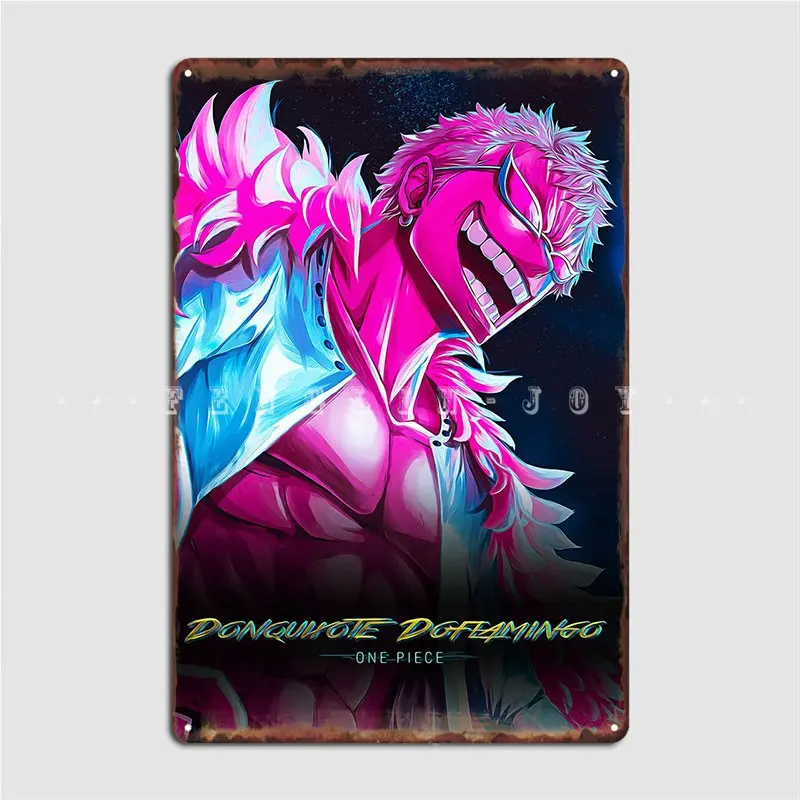 Doflamingo Metal Sign Plaques Cinema Living Room Cave Pub Classic Tin Sign Poster