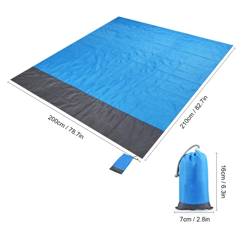 Manta de playa portátil impermeable, cama de Camping, esterilla de playa, tienda de Picnic al aire libre, colchón, equipo de Camping, 200x210CM