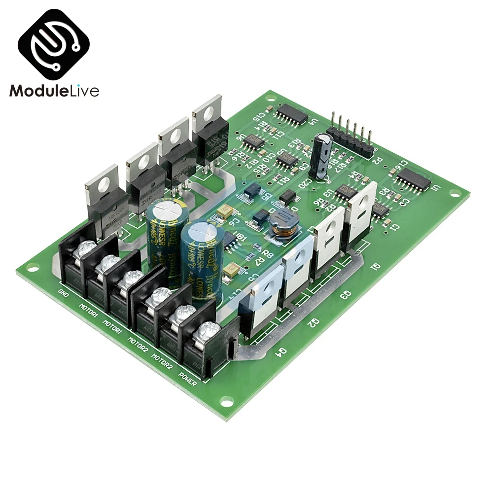 10A Peak 30A Dual Channel 2-CH DC Motor Driver Board Module High Power H Bridge DC 3-36V Strong Braking Function Drive