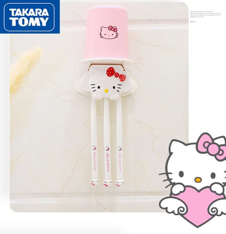 

Настенный держатель для зубных щёток TAKARA TOMY с милым рисунком Hello Kitty