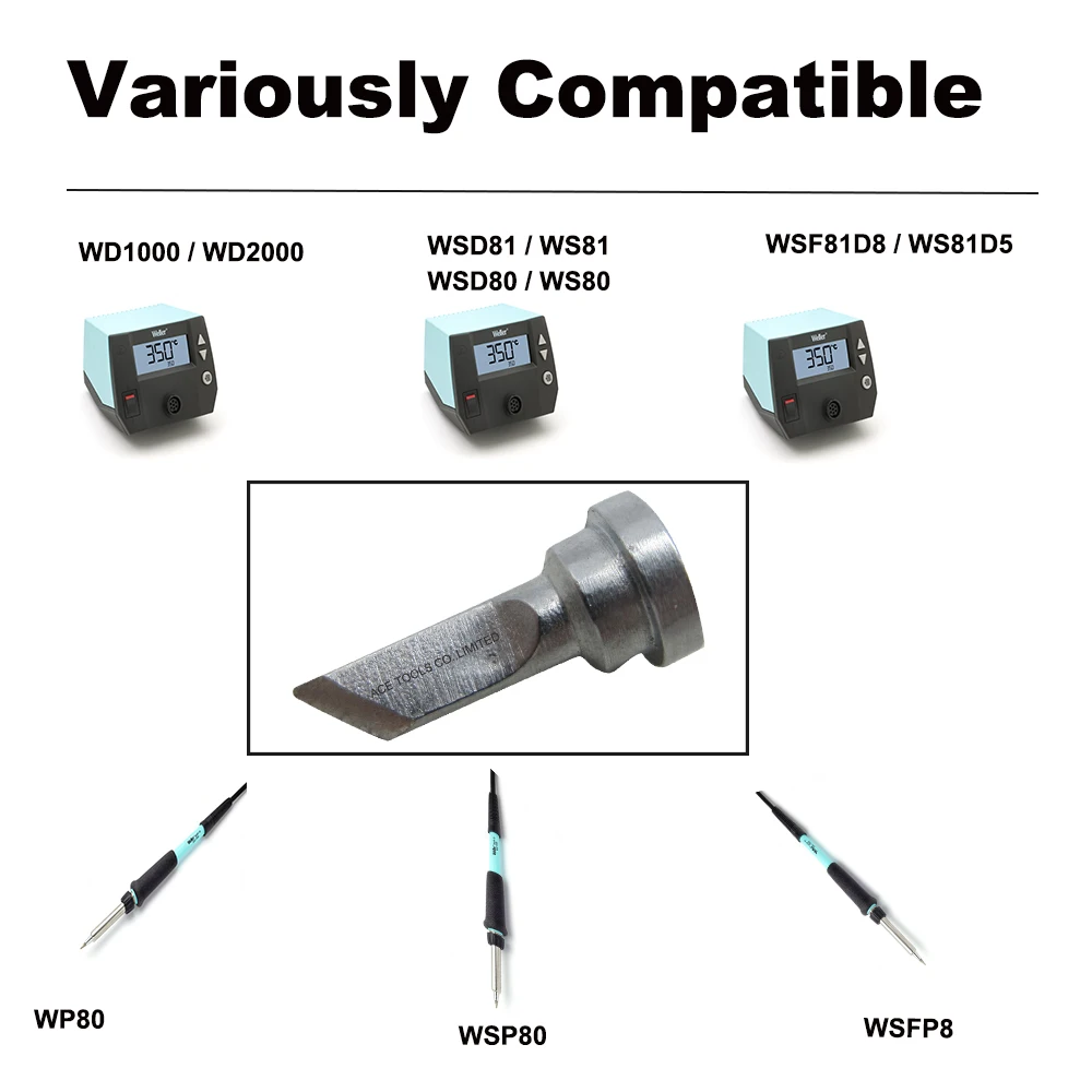 LTSK มีดขนาดเล็ก3Mm หัวแร้งสำหรับ WELLER WP80 WSP80 WSFP8 WD1000 WD2000 WSD81 WS81 WSF81D8 WS81D5จับเหล็กเชื่อมบิต