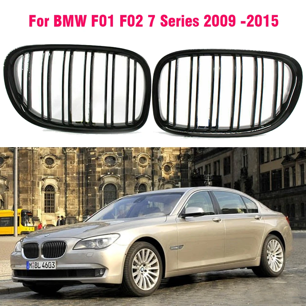 

Front Kidney Grille Grills Glossy Black For BMW F01 F02 7 Series 2009 2010 2011 2012 2013 2014 2015