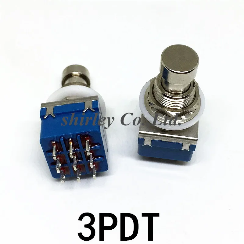 

50PCS/Lot Electric Guitar 3PDT Effects Stomp Foot Pedal Switch True Bypass 3PDT foot pedal switch with solder terminals