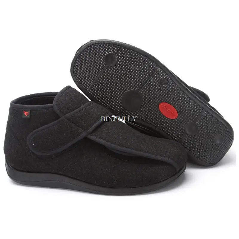 Warm fleece lining diabetic shoes Gauze gypsum shoes  medical fat comfort shoes women medical woolen cloth diabetes products