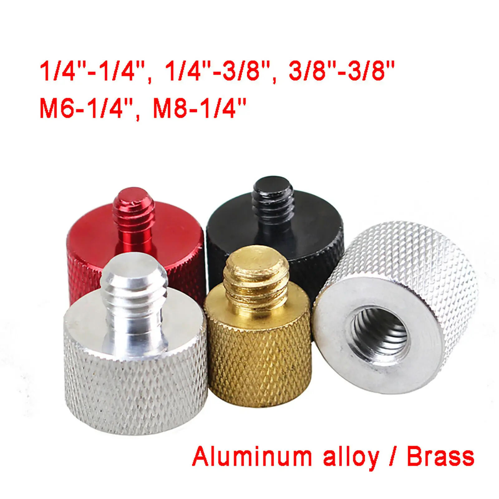 1 шт. 3/8 "1/4" 1/4 "-3/8" женский и мужской конверсионный винт латунь алюминиевый адаптер для штатива для камеры винты гайки