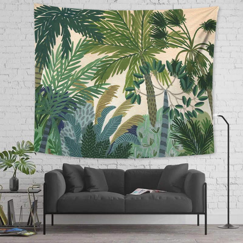 

Abstract Painting Tree Hanging Wall Tapestry Forest Landscape Tropical Beach Psychedelic Tapestries Farmhouse Wall Decor Carpet