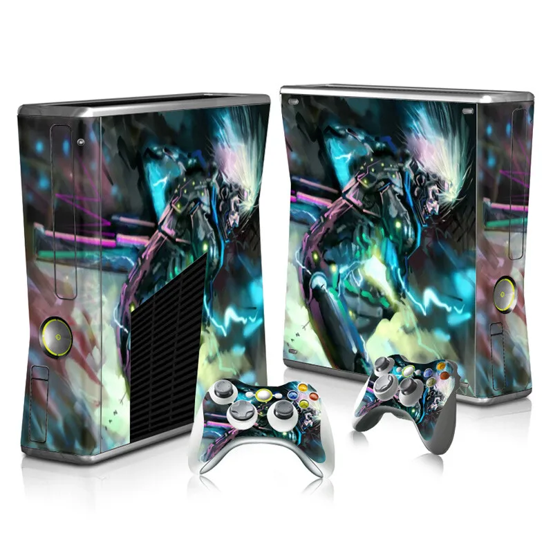 المعادن والعتاد الصلبة الجلد ملصق مائي غطاء ل Xbox 360 سليم وحدة التحكم حامي جلد فينيل ملصق تحكم