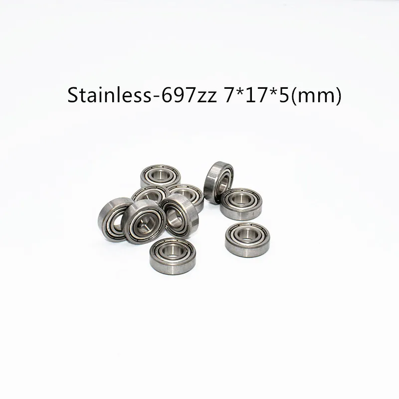 

Stainless steel bearing 10PCS S697ZZ 7*17*5(mm) free shipping antirust metal sealed High speed Mechanical equipment parts