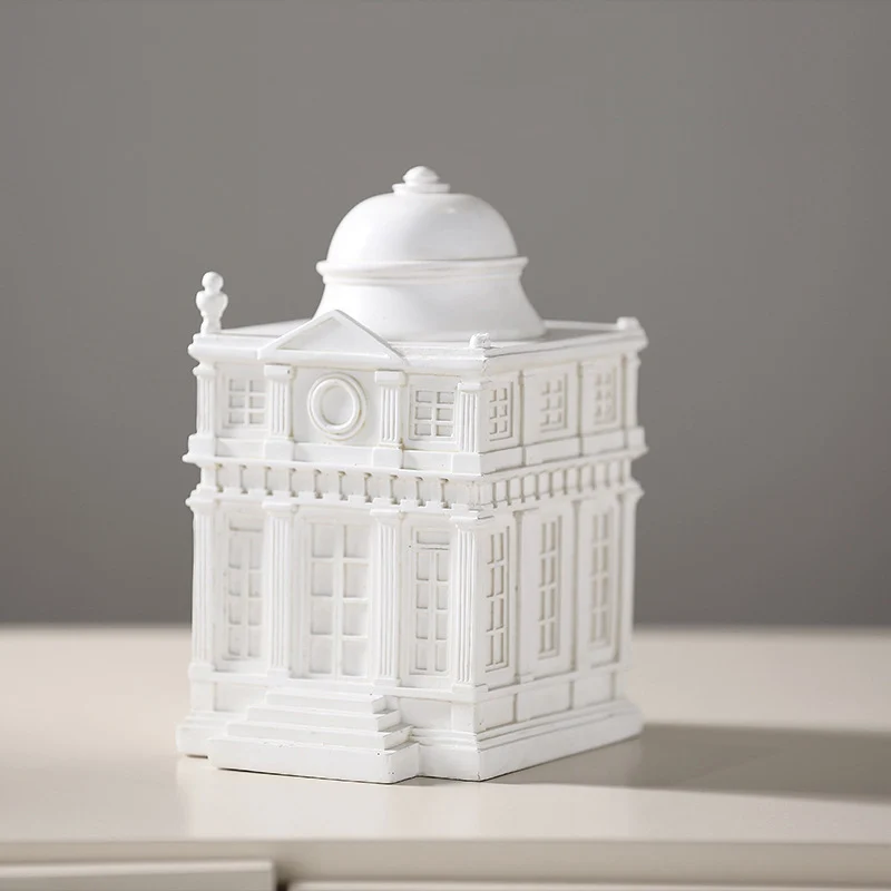 

BUILDING STYLE FIGURINE PIGGY BANK STUDENT BIRTHDAY GIFT PIGGY BANK RESIN HOME DECORATION ACCESSORIES HOME DECOR