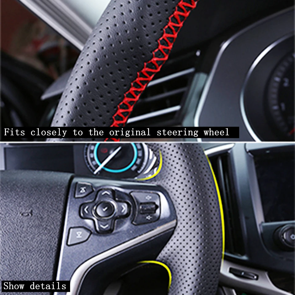 Customize DIY Micro Fiber Leather Car Steering Wheel Cover For Land Rover Old Range Rover Sport 2005 2006 2007 2008 Car Interior