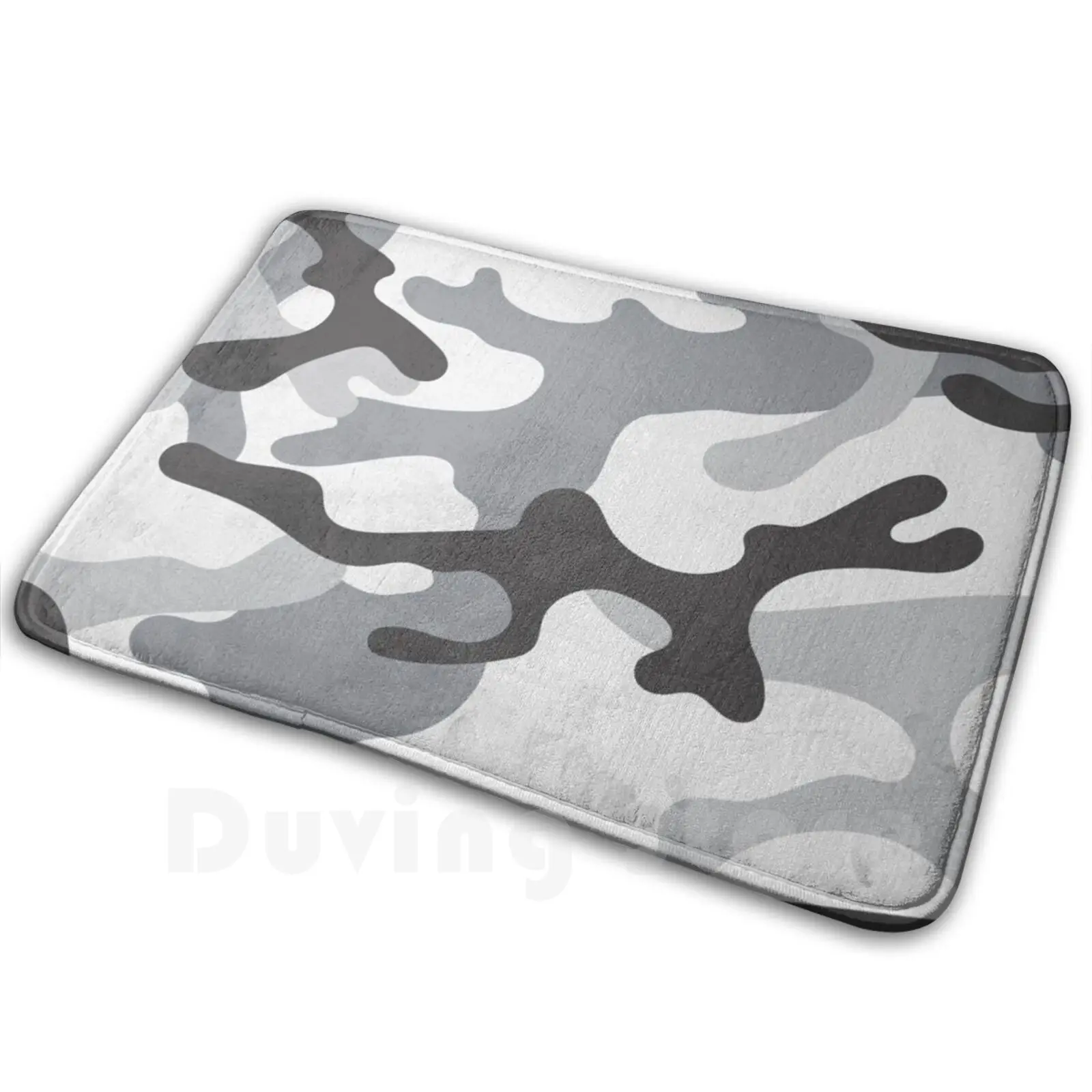 Winter Snow Camouflage Carpet Mat Rug Cushion Soft White White Camouflage White Camo Snow Camo Snow Camouflage Soldier