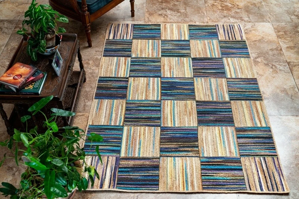 Rugs and Carpets for Home Living Room Jute Rugs Hand Braided Rectangle Floor Mat Large Area Rag Rug Carpet Luxury Rugs