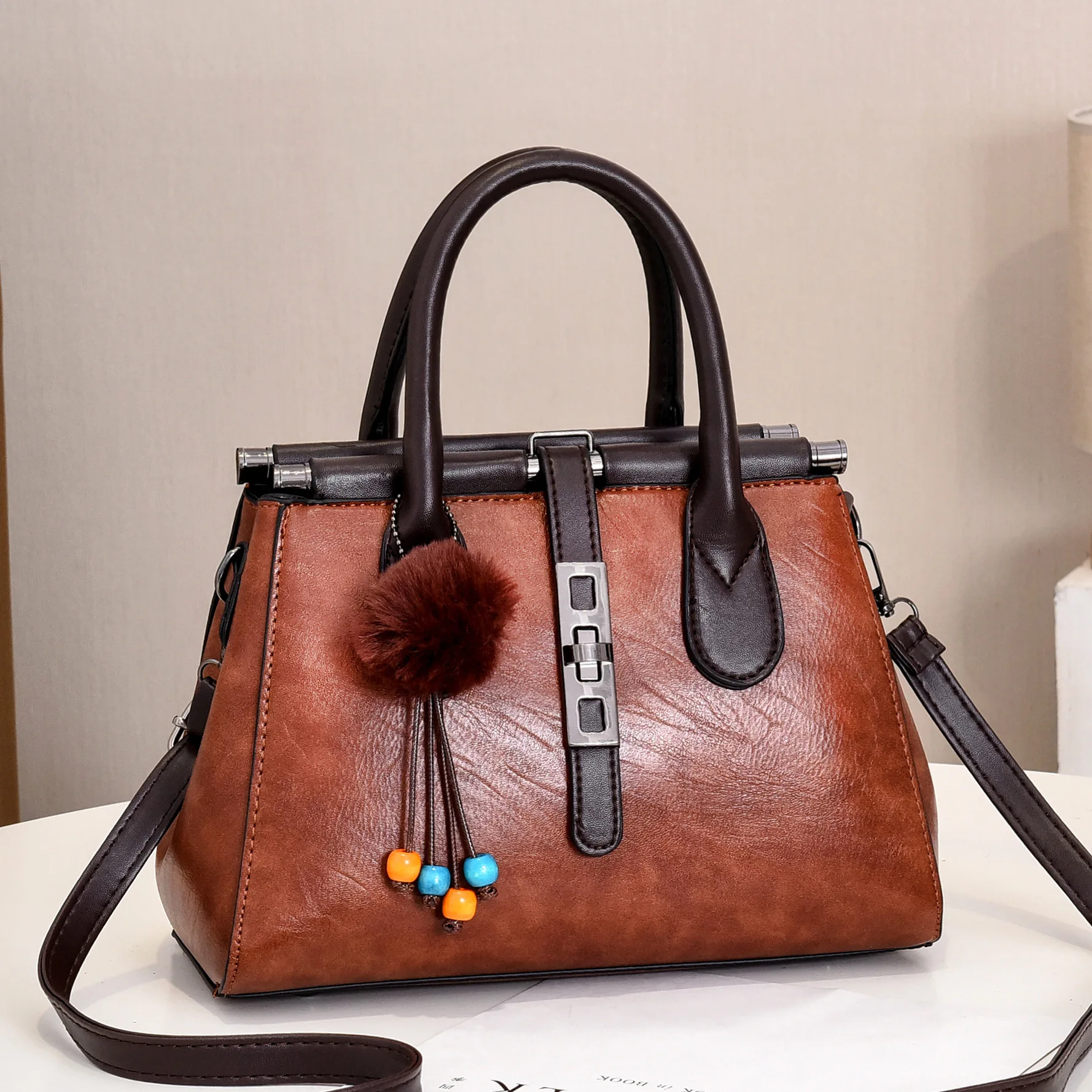 Woman bag 2021 new style European and American big bag elegant fashion high-capacity trendy lady handbag single shoulder big bag