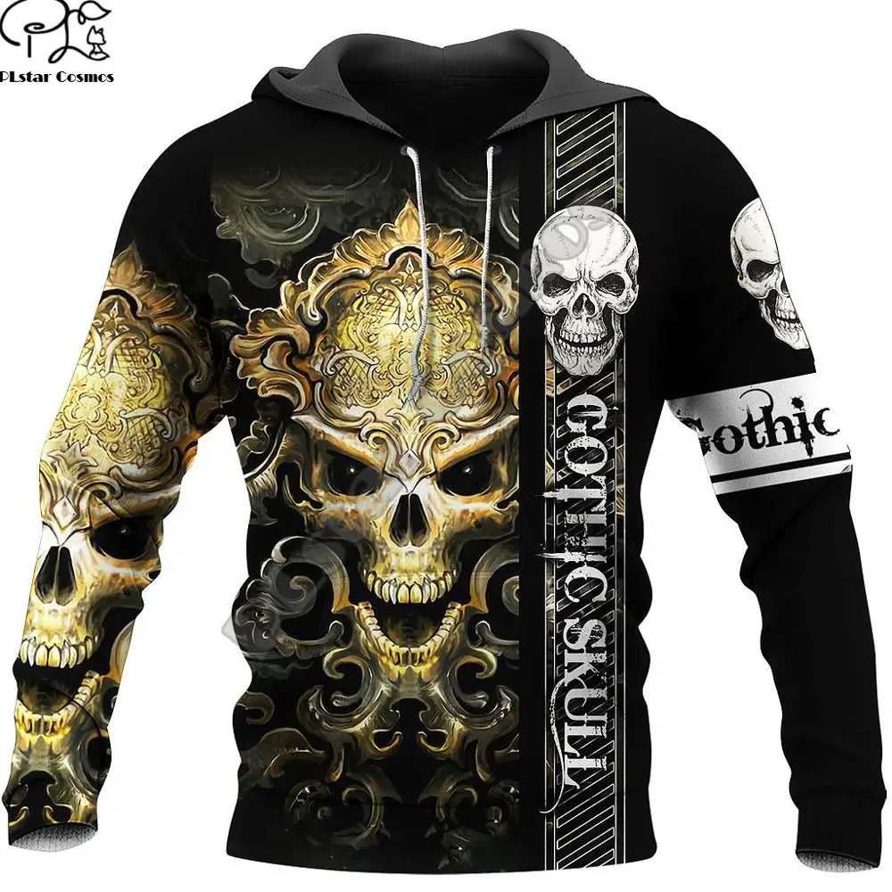 PLstar Cosmos Newest Ghost Gothic Skull Funny Harajuku Pullover NewFashion Streetwear 3DPrint Zip/Hoodies/Sweatshirts/Jacket S17