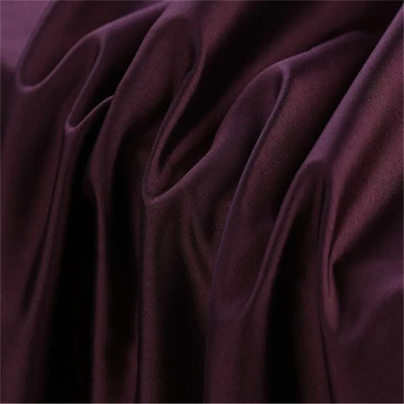 Organic Silk Blend Wool Satin Luxury Fabric for High Fashion Women Clothes Coat in Solid Color