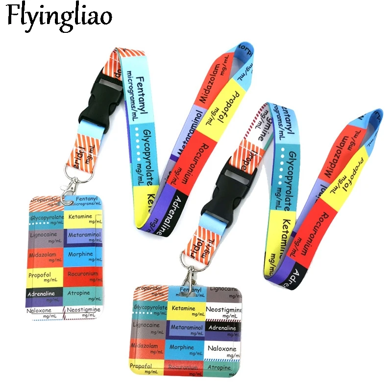 

Doctor Nurse Medical Anime Lanyard Badge Holder ID Card Lanyards Mobile Phone Rope Key Lanyard Neck Straps Keychain Key Ring