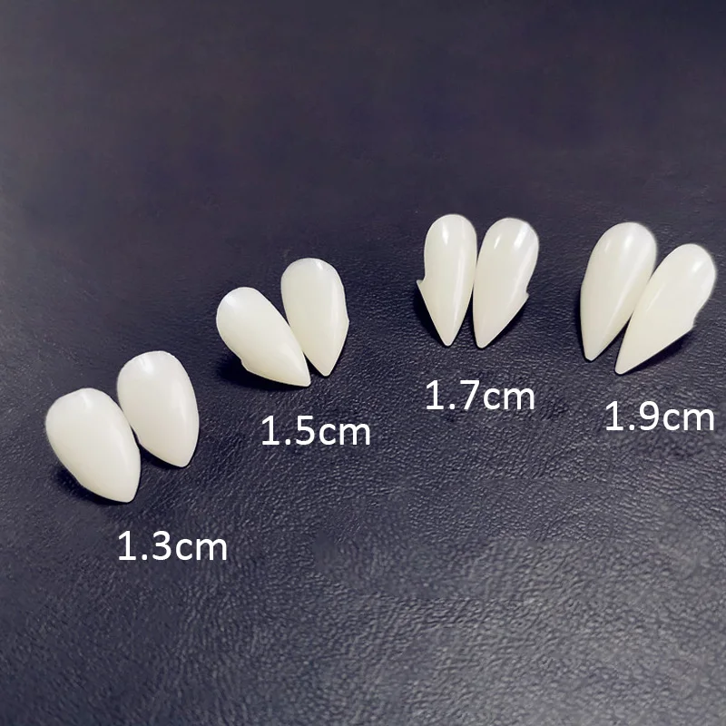 1 Pairs Vampire Teeth Fangs Dentures Props Halloween Costume Props False Teeth Solid Glue Denture Adhesive Halloween Party Decor