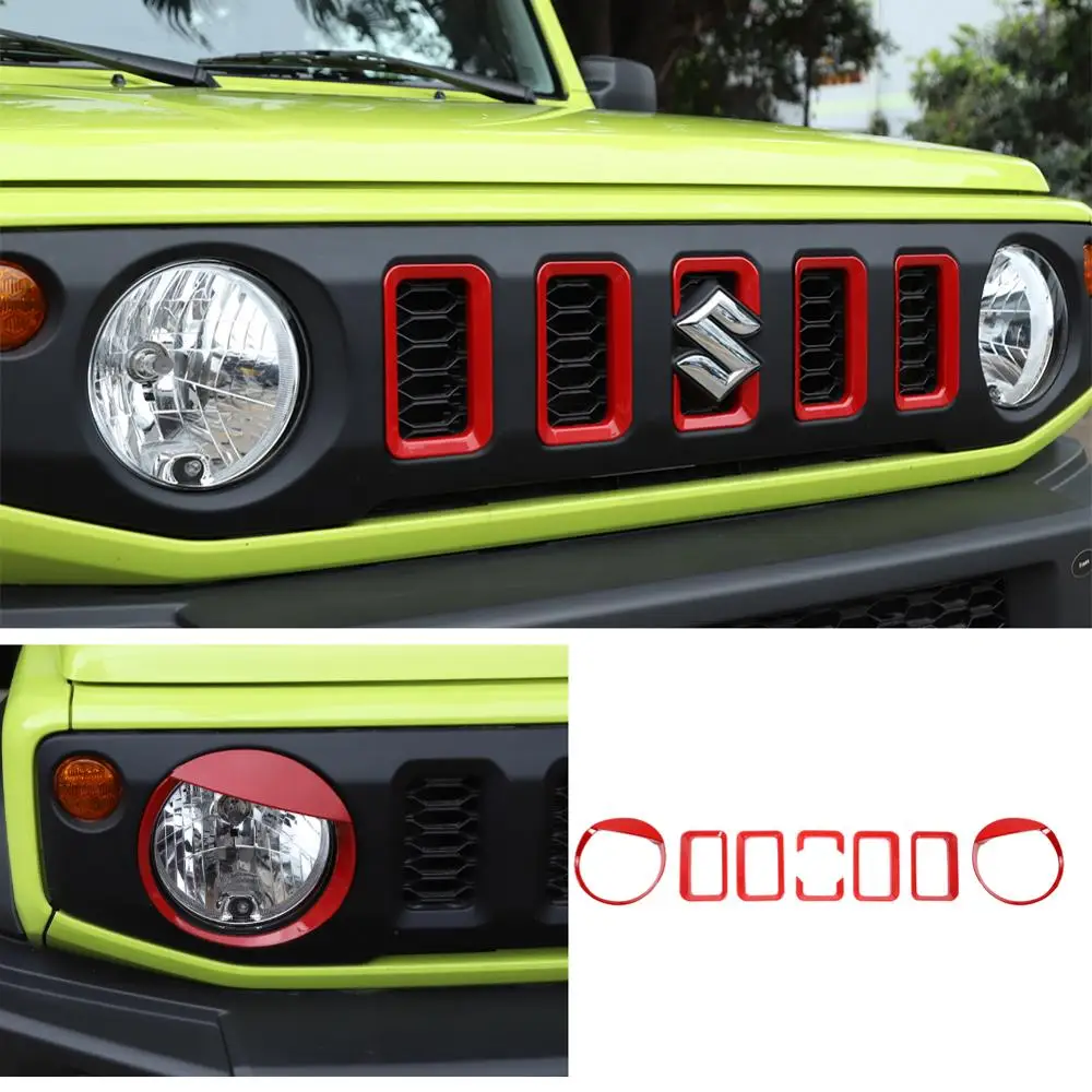 

Jimny ABS Birdie Headlight Cover Trim, Grille Insert Decorative Cover for Suzuki Jimny 2019-2020