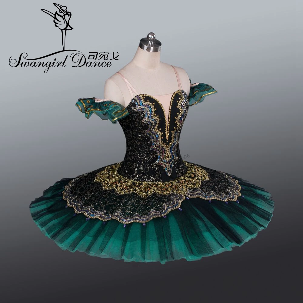 Adult Black Green La Esmeralda Ballet Tutu performance professional classical ballet tutus girls pancake tutu nutcrackerBT8941