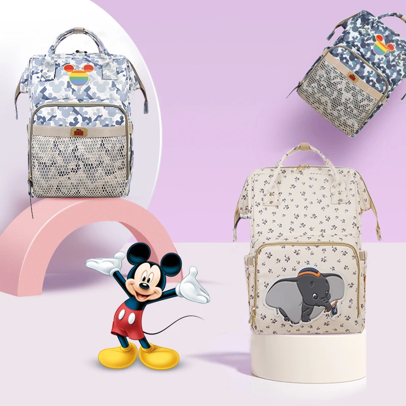 Disney-Sac bébé mignon pour maman, sac à dos à couches USB, sac multifonctionnel MUNIBag, ALTEReshire age, poussette, 2021